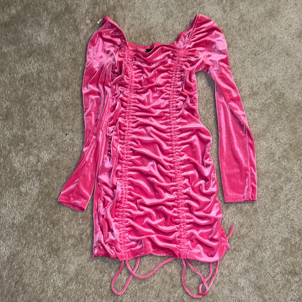 Long Sleeve Pink Dress